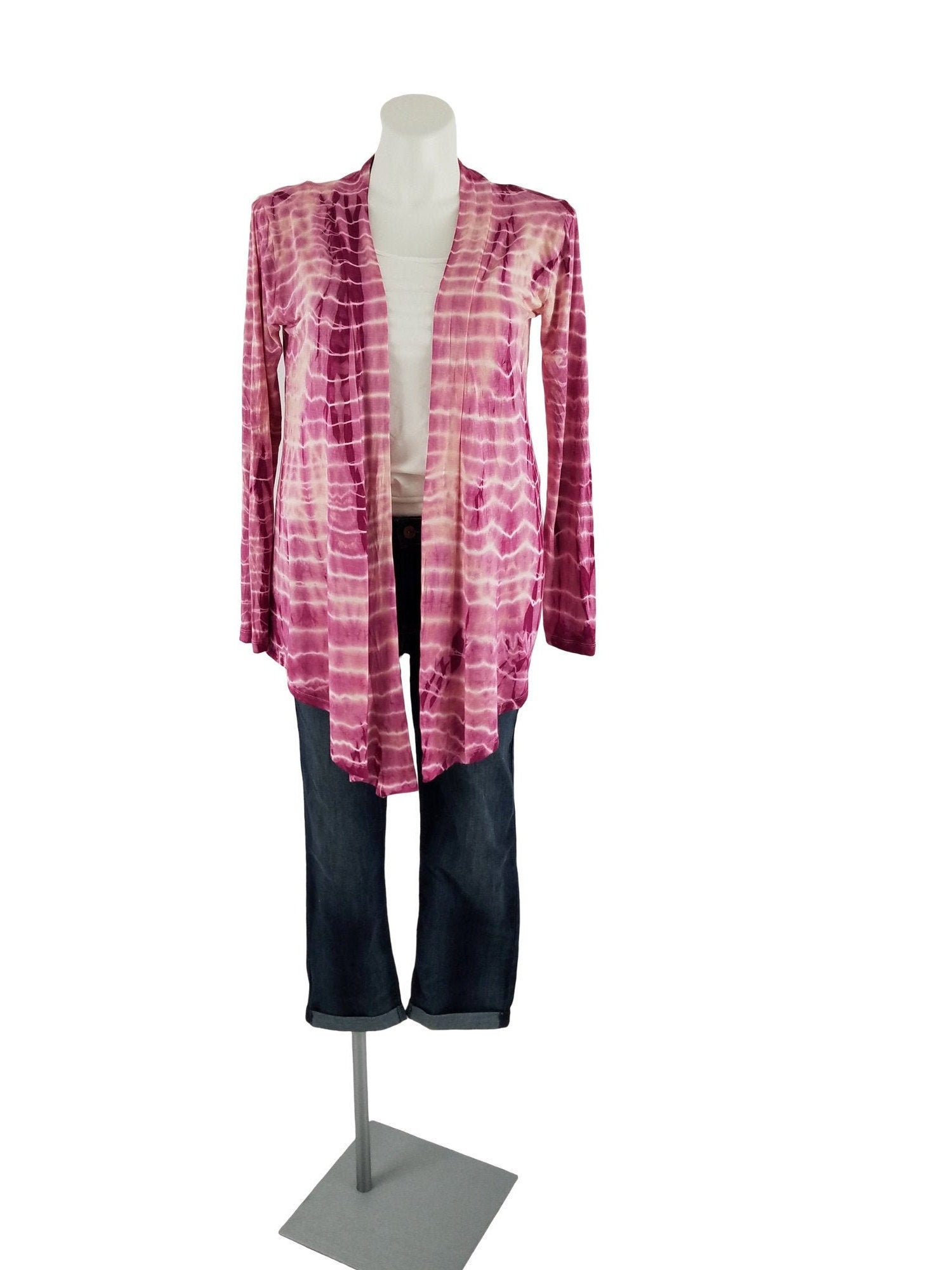 Tie Dye Cardigan Rayon Jersey Cardigan 
