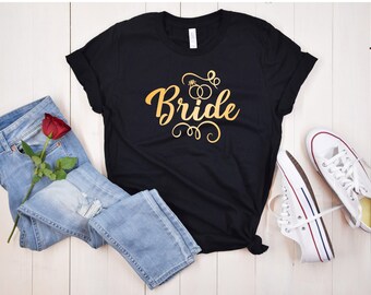 Bride shirt, wedding t, bridesmaids shirts, wedding shirt,  Hen party gift, bride to be tee, bridal shower gift, bachelorette party shirt