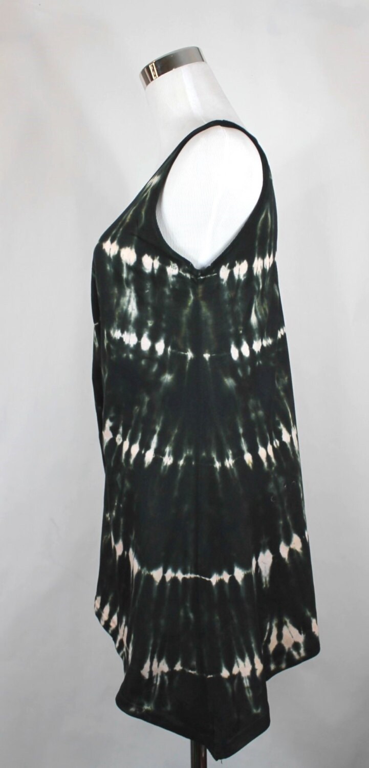 Cotton Tank Top Hand Dyed Tunic Tie Dyed Tunic Top Black - Etsy