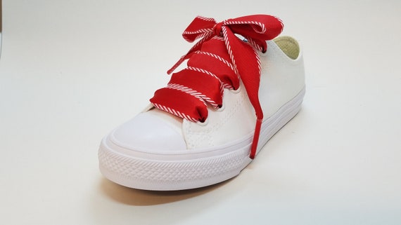 Paio di lacci per scarpe in raso nastro di raso bordato di canna caramellata lacci da