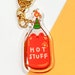 Siracha Hot Sauce Keychain| Asian Food Grocery Cute Art Charm Thai ...