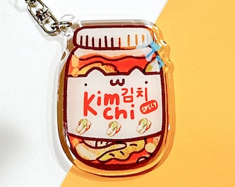 Kimchi Jar Acrylic Keychain | Cute Korean Food Charm