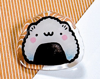 Cute Riceball Onigiri Pin | Kawaii Japanese Food Art