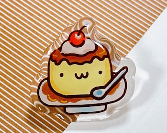Kawaii Purin Flan Pin | Asian Dessert Food Art