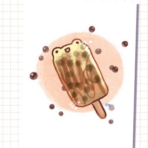 Boba Love Cute Art Print | Kawaii Food Post Card | Asian Food Illustration