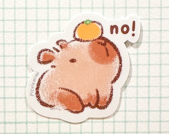 Capybara Vinyl Sticker Matte Finish | Cute Animal Stickers | Funny Gift