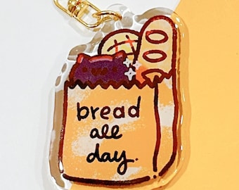 Cat Bread Keychain | Cute Asian Food Charm, Foodie Gift