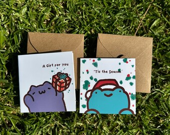 Mini Greeting Cars/Holiday Winter theme stationery/ Gift Note Cards