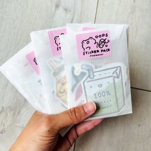 Oopsie Stickers Mystery Grab Bag/ B grade cute stickers/ mistake sticker stationery value  pack/ Kawaii art vinyl sticker set