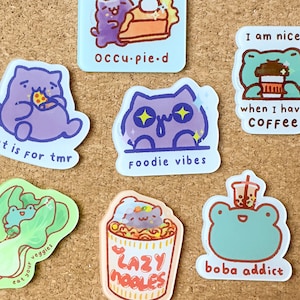 Funny Foodie Acrylic Magnets Value Set / Cute Frig Magnets