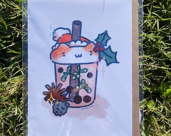 Kawaii Christmas Card Set: Funny Holiday Greeting Cards