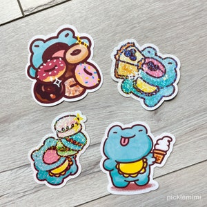 Dessert Foodie Frog Vinyl Sticker Pack