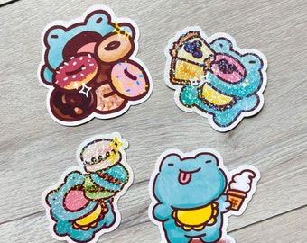 Dessert Foodie Frog Vinyl Sticker Pack