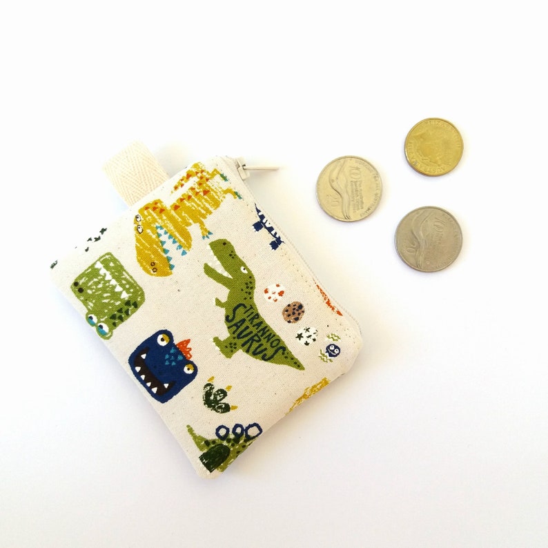 Boys coin purse, Cute coin pouch, Keychain wallet, Tiny zipper pouch, Animal purse for boys, Dog Deer Polar Bear Owl Fish Trout image 5