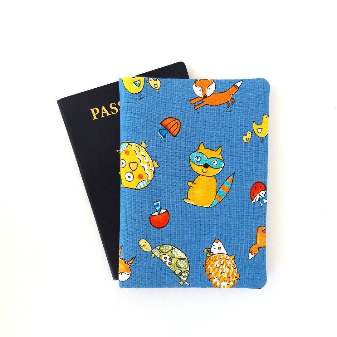 Kids passport cover with cute animals Passport holder for Etsy