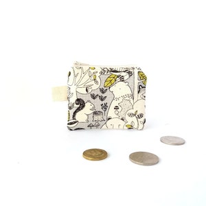 Boys coin purse, Cute coin pouch, Keychain wallet, Tiny zipper pouch, Animal purse for boys, Dog Deer Polar Bear Owl Fish Trout image 10