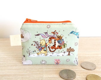 Cute coin purse for kids, Pooh bear gifts, Winnie coin pouch, Small zipper pouch, Cute gift for child, Lunch money wallet