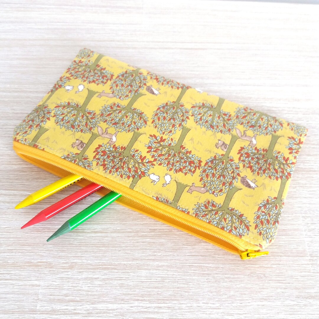 Cute Woodland Pencil Bag Zipper Pencil Pouch Flat Pencil Etsy Australia