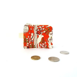 Boys coin purse, Cute coin pouch, Keychain wallet, Tiny zipper pouch, Animal purse for boys, Dog Deer Polar Bear Owl Fish Trout image 3