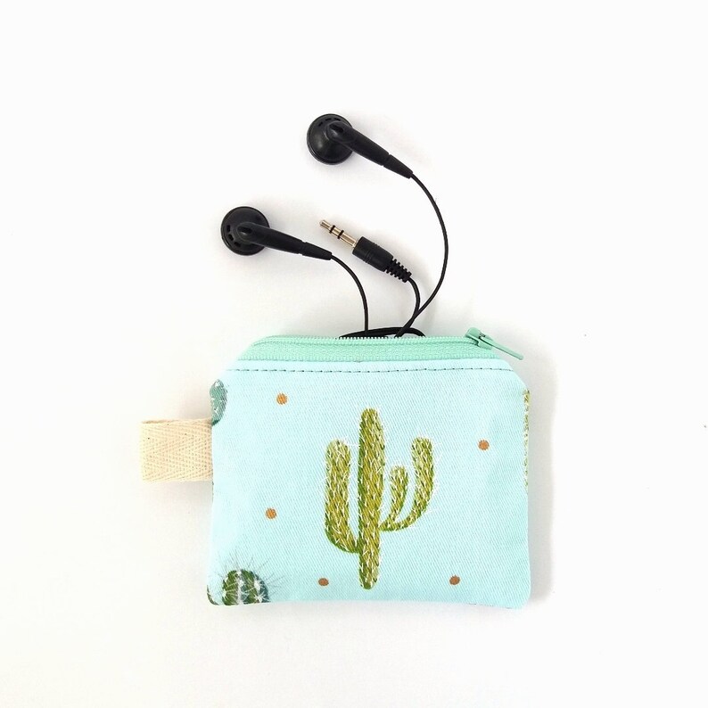 Women wallet Small zipper pouch Coin pouch Fish Dandelion Floral Poppy Gumnut Cactus Feather Peacock Tribal Mini purse Cute coin purse