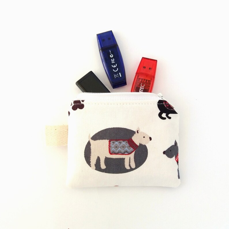 Boys coin purse, Cute coin pouch, Keychain wallet, Tiny zipper pouch, Animal purse for boys, Dog Deer Polar Bear Owl Fish Trout image 6