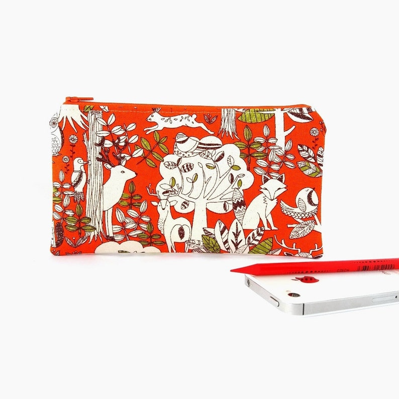 Cute pencil pouch Children gifts Flat zipper pouch Canvas pencil bag Animal pencil case Travel passport wallet Zipper wallet Makeup bag