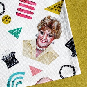 Angela Lansbury Tea Towel | Murder She Wrote Gift | Jessica Fletcher Kitchen Towel | Retro TV Icon | Crime Drama Gift | 80s 90s Nostalgia
