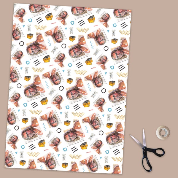 Nicolas Cage Patterned Wrapping Paper