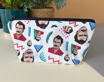 Tom Selleck Patterned Cosmetic Bag