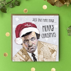 Carte de Noël Colombo. Encore une chose... Joyeux Noël
