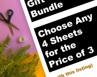 Gift Wrap Bundle – Choose Any 4 Sheets for the Price of 3