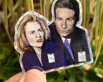 Mulder & Scully / X Files - Holographic Sticker