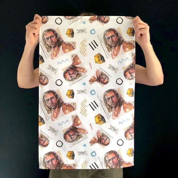 Nicolas Cage Cotton Tea Towel