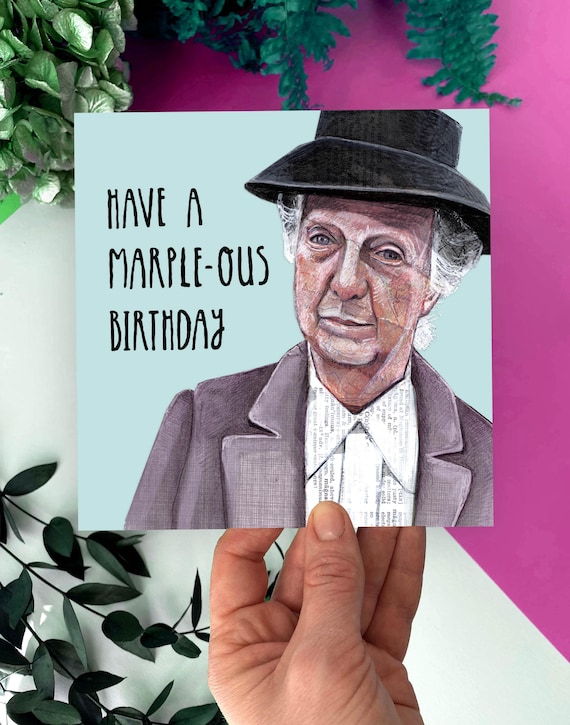 Miss Marple Birthday Card: Agatha Christie Mystery Fan Gift