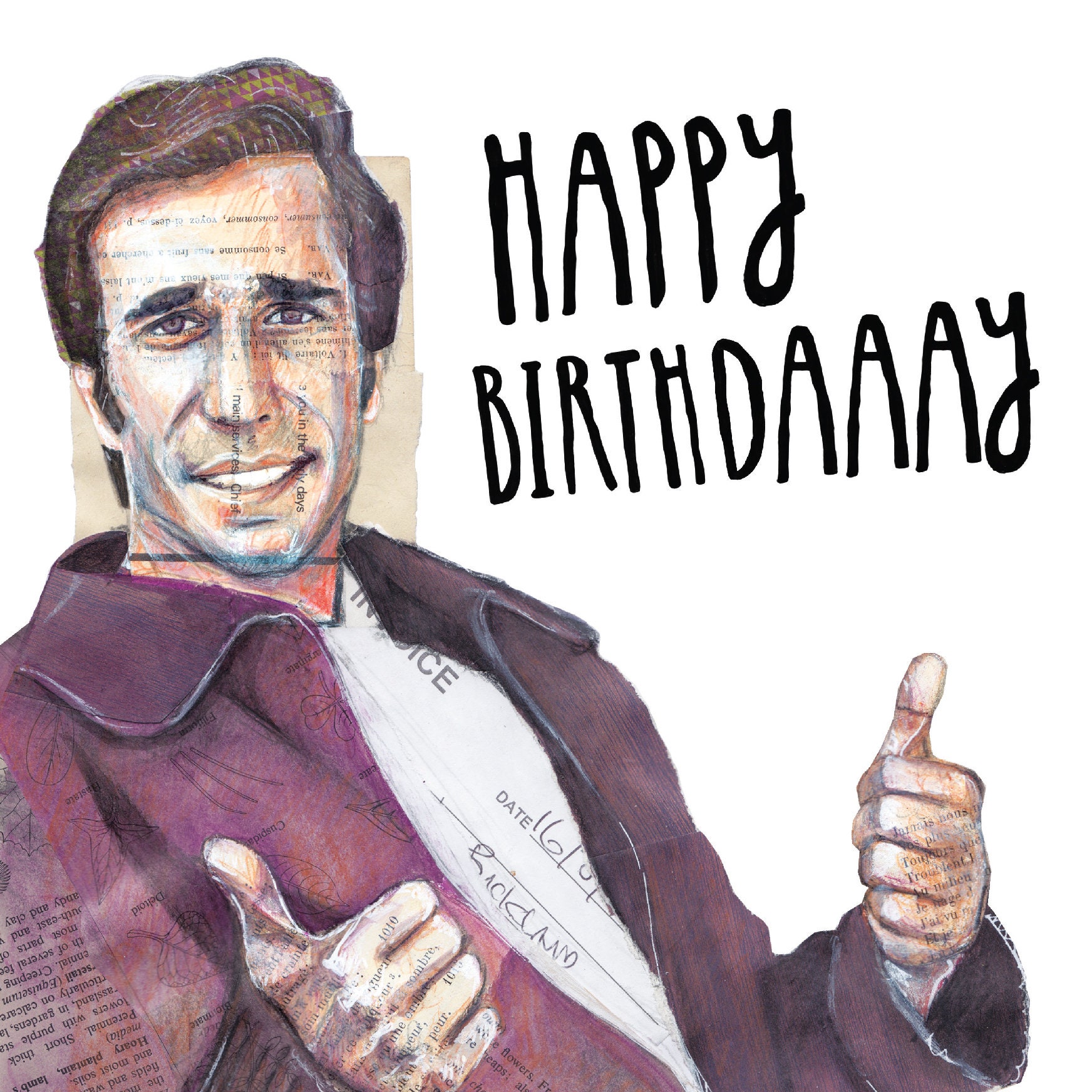 Happy Birthdaaay the Fonz Birthday Card - Etsy UK