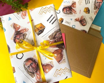 Nicolas Cage Wrapping Paper: Con Air 90s Retro Movie Gift Wrap