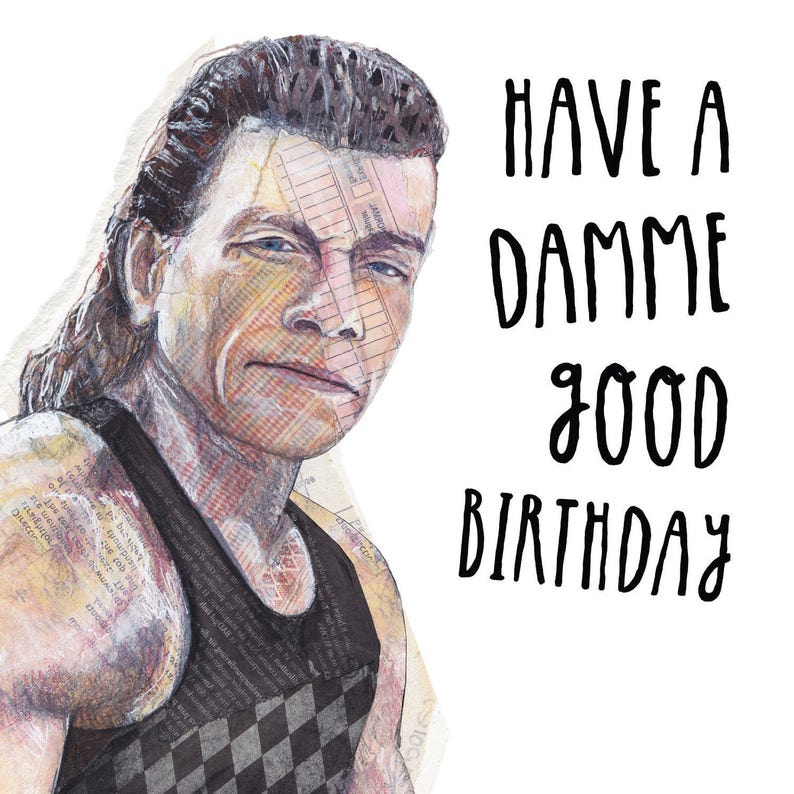 Jean Claude Van Damme Avoir un bon anniversaire Damme Etsy
