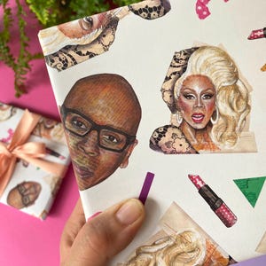 RuPaul Gift Wrap – Fun Drag Queen Wrapping Paper for RuPaul Fans | Camp, Colourful, LGBT Gift Wrap | Drag Race Birthday Wrap image 2