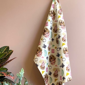 Murder She Wrote Tea Towel, Jessica Fletcher Cotton Tea Towel, Angela Lansbury Cotton Dish Towel, Murder She Wrote Kitchen Gift.