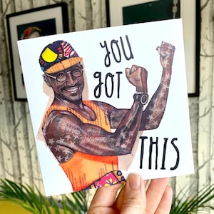 90s Mr Motivator Good Luck Card: Pop Culture Greeting Card