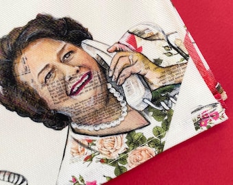 Hyacinth Bucket Tea Towel – Keeping Up Appearances Gift – British TV Nostalgia Kitchen Decor