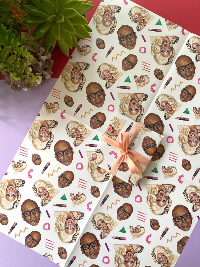 RuPaul Gift Wrap – Fun Drag Queen Wrapping Paper for RuPaul Fans | Camp, Colourful, LGBT Gift Wrap | Drag Race Birthday Wrap image 5