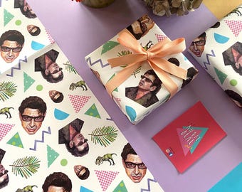 Jeff Goldblum Wrapping Paper: Retro 90s Movie Fan Gift Wrap