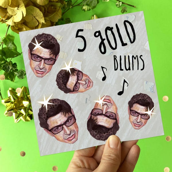 Cinco Goldblums - Tarjeta navideña de Jeff Goldblum