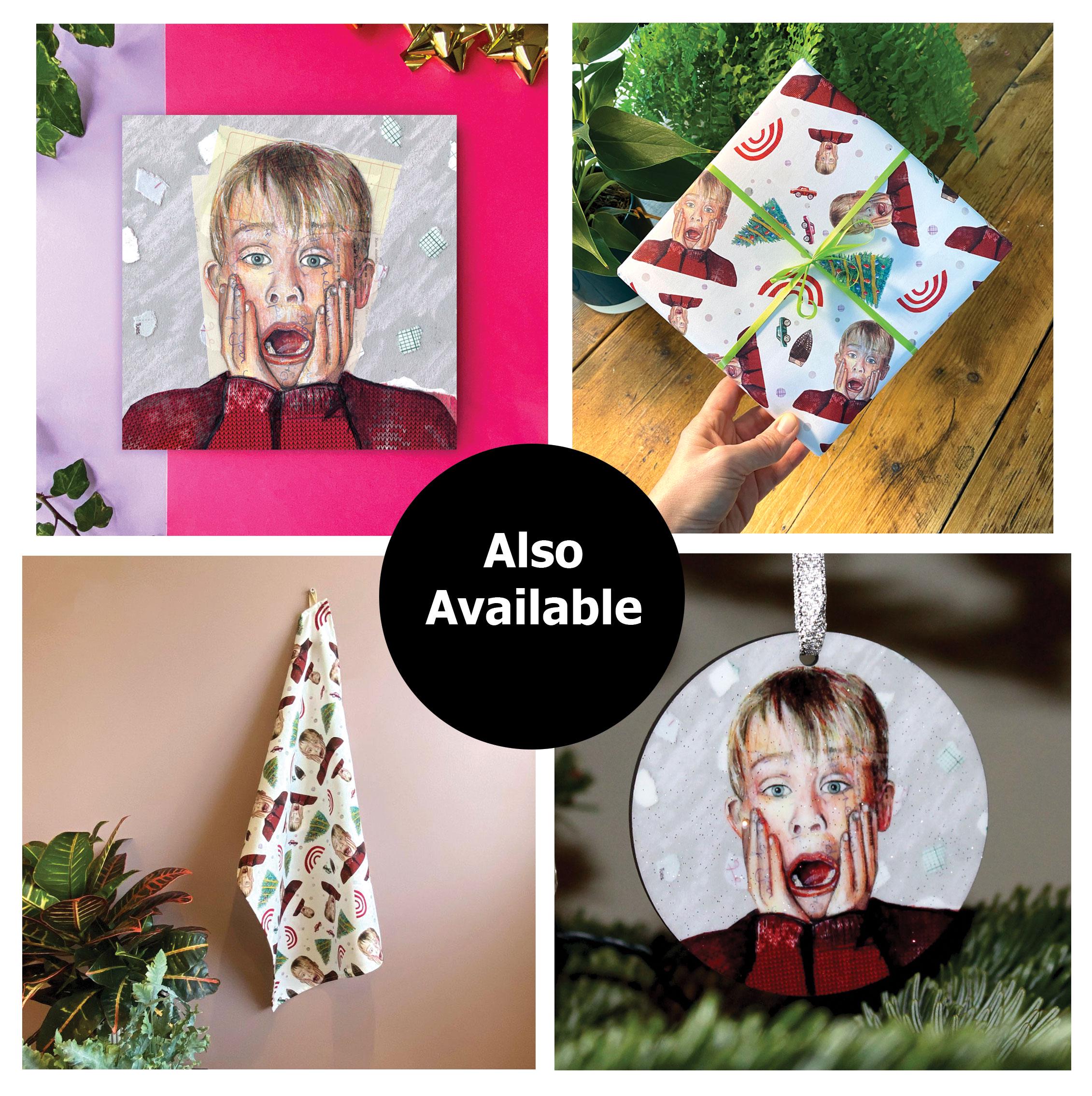 ホーム・アローンのクリスマスオーナメント – 面白いケビンの顔の