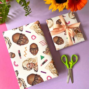 RuPaul Gift Wrap – Fun Drag Queen Wrapping Paper for RuPaul Fans | Camp, Colourful, LGBT Gift Wrap | Drag Race Birthday Wrap image 3