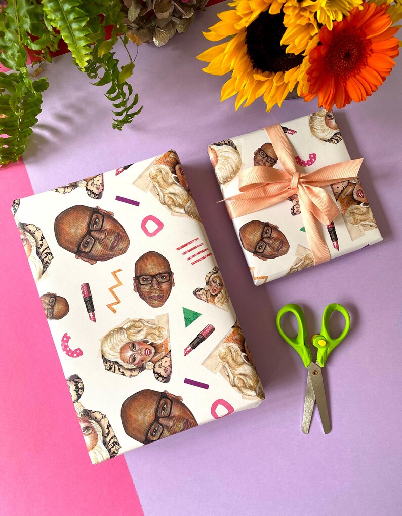 RuPaul Gift Wrap – Fun Drag Queen Wrapping Paper for RuPaul Fans | Camp, Colourful, LGBT Gift Wrap | Drag Race Birthday Wrap image 3