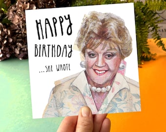Murder She Wrote Birthday Card | Angela Lansbury Jessica Fletcher