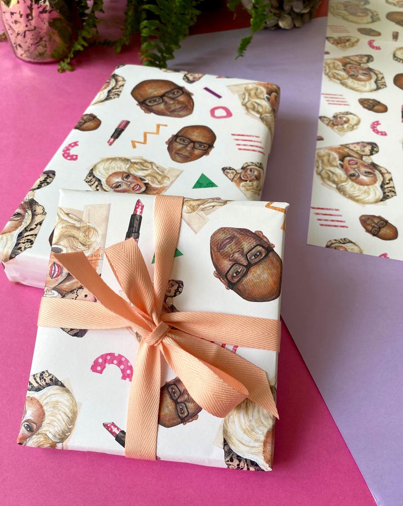 RuPaul Gift Wrap – Fun Drag Queen Wrapping Paper for RuPaul Fans | Camp, Colourful, LGBT Gift Wrap | Drag Race Birthday Wrap image 7