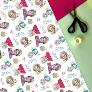 Papier cadeau Golden Girls | Papier cadeau pour téléviseur rétro des années 80